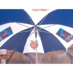 Vintage 1990s NY Mets Baseball And Sports Channel Large Umbrella